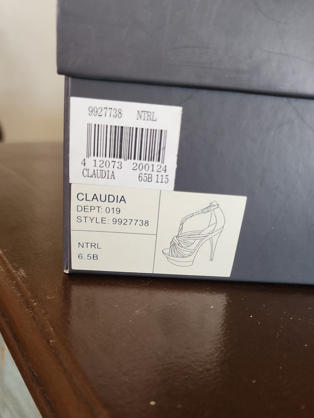 H by Halston Claudia Neutral Strappy High Heels